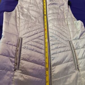 White House Black Market Women's Metallic Quilted Vest